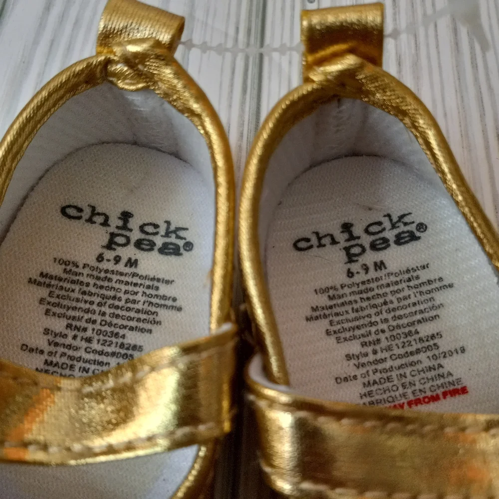 Chick Pea Metallic Baby Shoes